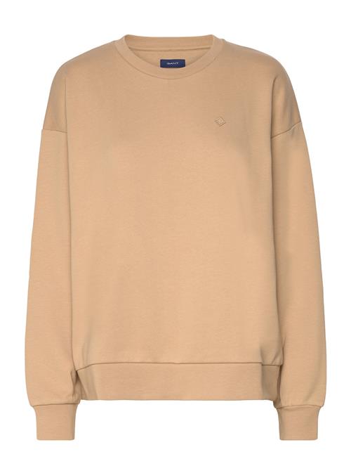 G Badge C-Neck GANT Beige