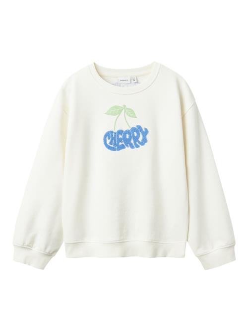 NAME IT Sweatshirt 'NKFBolade'  safir / lysegrøn / naturhvid