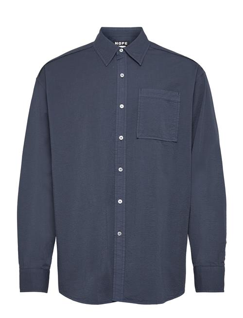 Hope Relaxed Seersucker Shirt Hope Navy