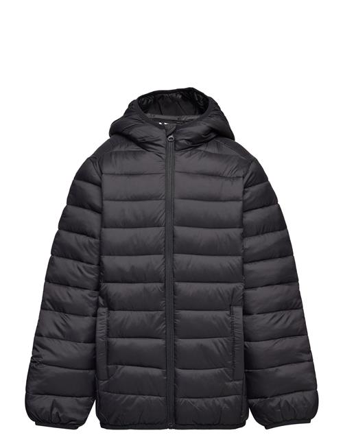 Mango Hood Quilted Coat Mango Black