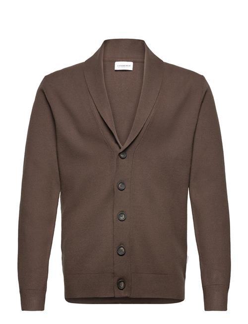 Lindbergh Ecovero Shawl Collar Cardigan Lindbergh Brown