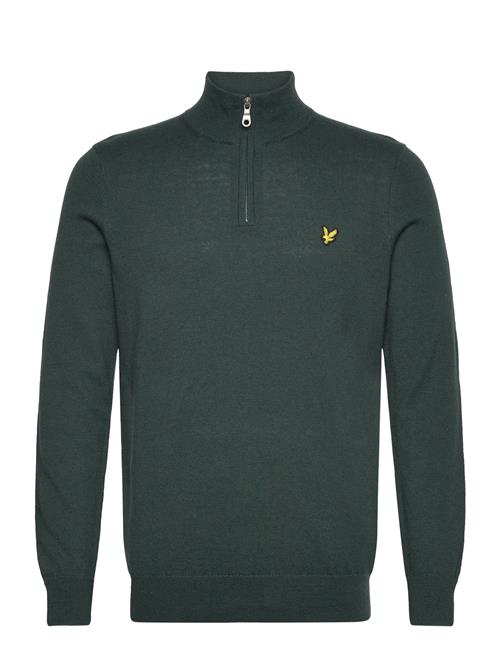 Lyle & Scott Cotton Merino Quarter Zip Jumper Lyle & Scott Green