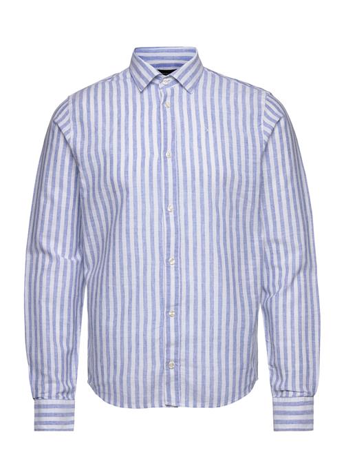 Jamie Cotton/Linen Striped Shirt Clean Cut Copenhagen Blue