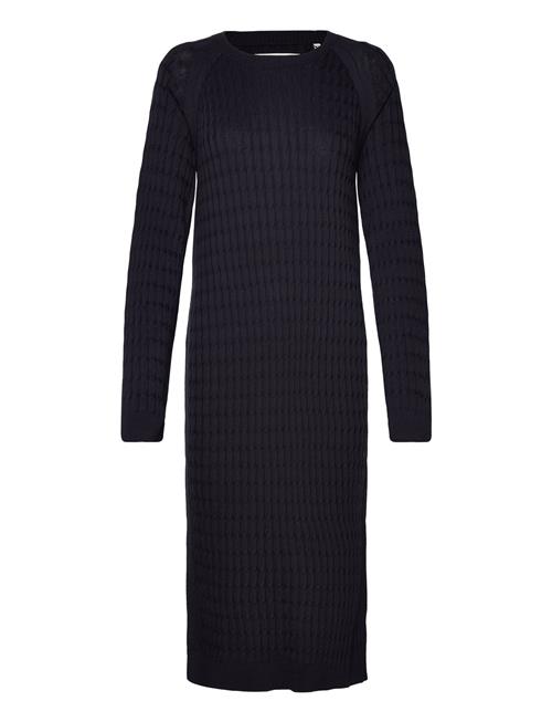 Cable C-Neck Dress GANT Navy