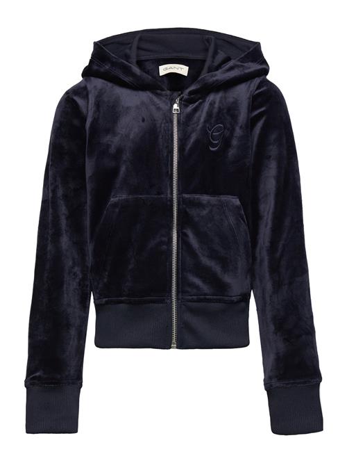 GANT Velour Zip Hoodie GANT Navy