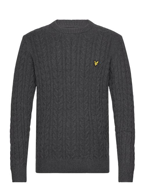 Lyle & Scott Cable Crew Neck Jumper Lyle & Scott Grey