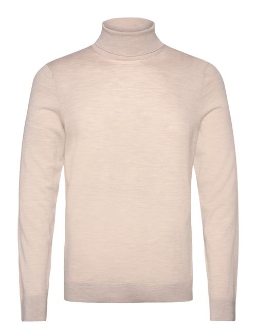 Selected Homme Slhtray Ls Knit Merino Roll Neck Noos Selected Homme Beige