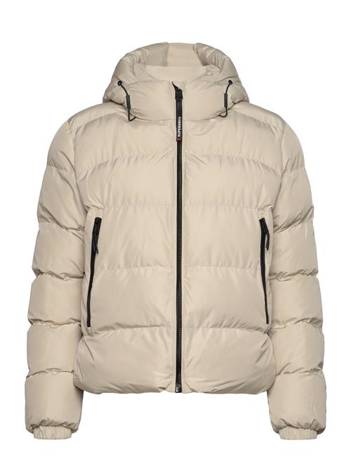 Superdry Sport Hooded Sports Puffer Jacket Superdry Sport Beige