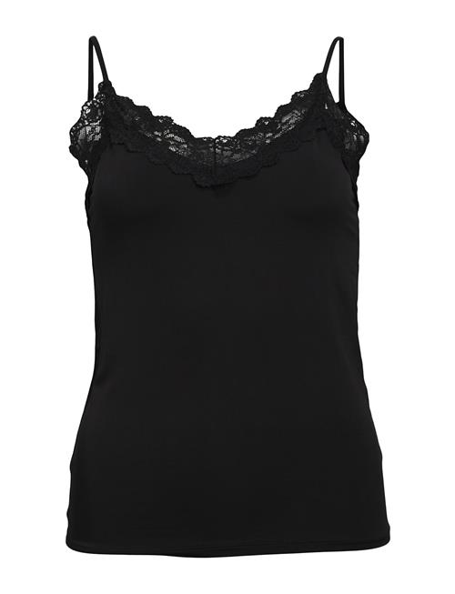 Object Objleena Sus Lace Singlet Top Noos Object Black