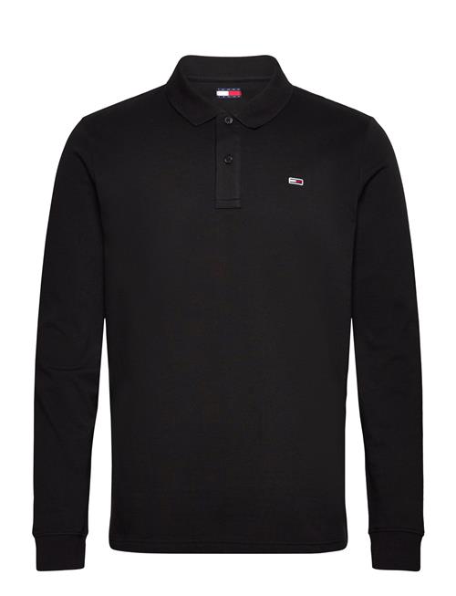 Tommy Jeans Tjm Slim Placket Polo Ls Ext Tommy Jeans Black