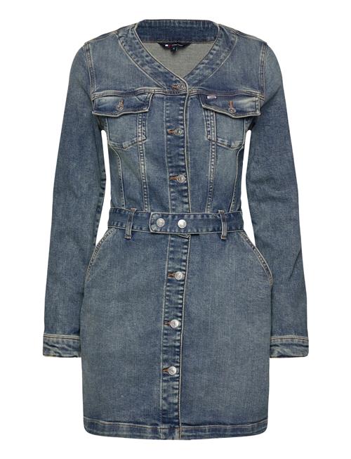 Long Sleeve Belted Dress Ai6133 Tommy Jeans Blue