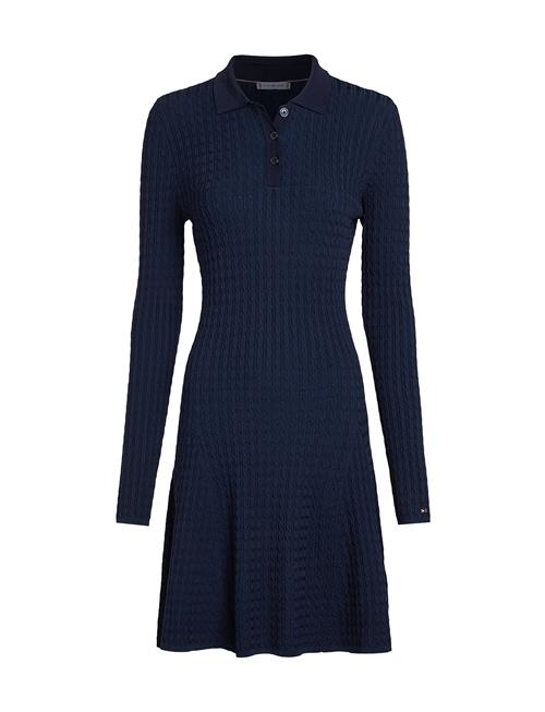 Tommy Hilfiger Rayon Cable F&F Ls Midi Dress Tommy Hilfiger Navy