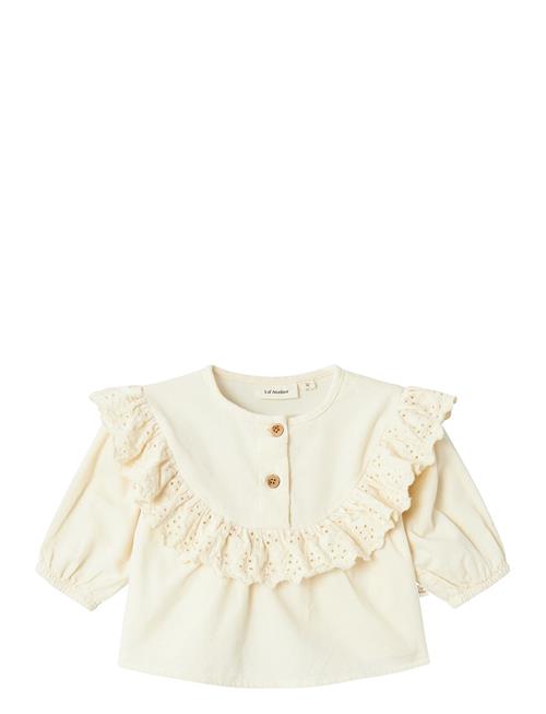 Lil'Atelier Nbfsaku Ls Loose Emb Top 2511-Ku S Lil Lil'Atelier Beige