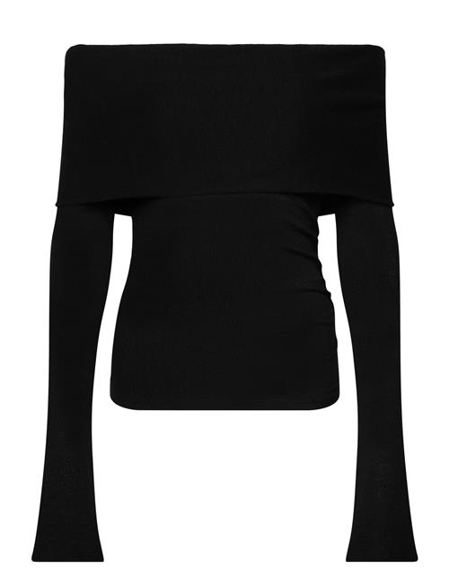 Draped Off-Shoulder Top Weekday Black