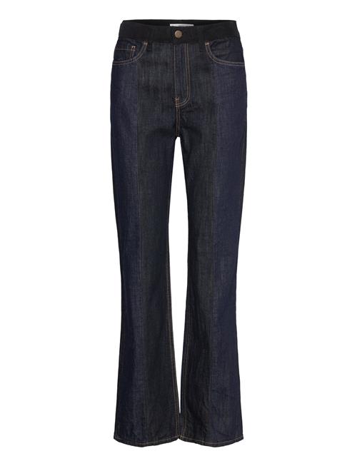 High Waist Straight Jeans Mango Navy