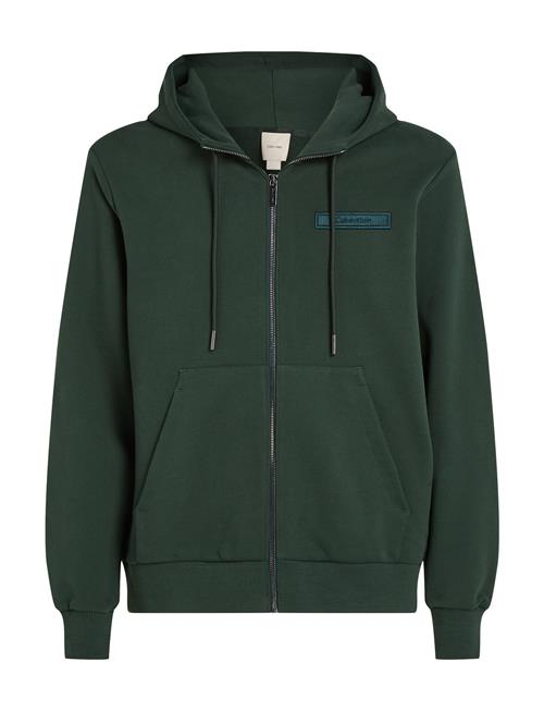 Embroidered Logo Zip Through Calvin Klein Green