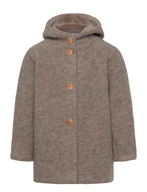 Coat Hood Wool W. Lining Huttelihut Brown