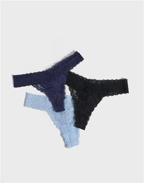 Nelly - Blå - What I Like Thong 3-pack