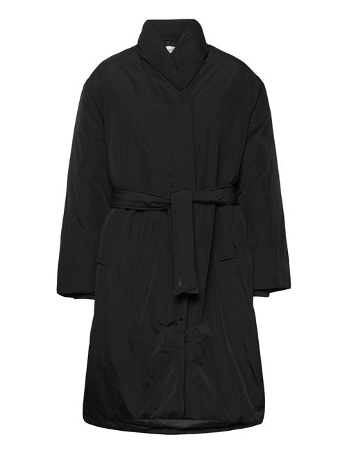 Light Padded Wrap Coat Calvin Klein Black