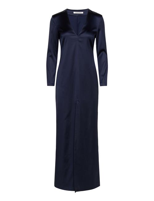 Andromeda Heavy Satin Dress WOOD WOOD Navy