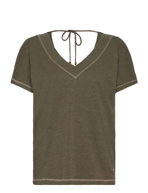 Mmmandy V-Neck Tee MOS MOSH Khaki