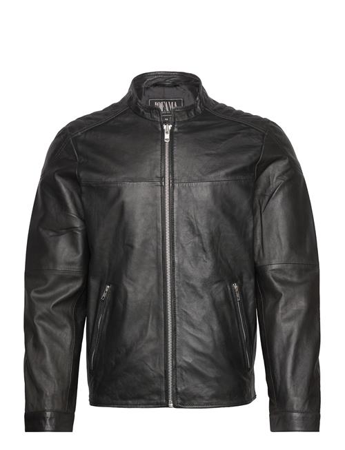 Adam Zipped Leather Jacket Jofama Black