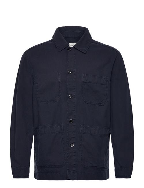 GANT Gmnt Dyed Cotton Linen Overshirt GANT Navy