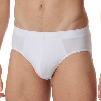 Schiesser Premium Cotton Mini Brief Hvid bomuld Medium Herre