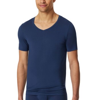 Schiesser Premium Modal V-neck Shirt Mørkblå Medium Herre