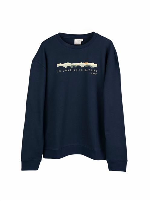 NIKIN Sweatshirt 'TreeSweater Mountain Panorama'  mørkeblå