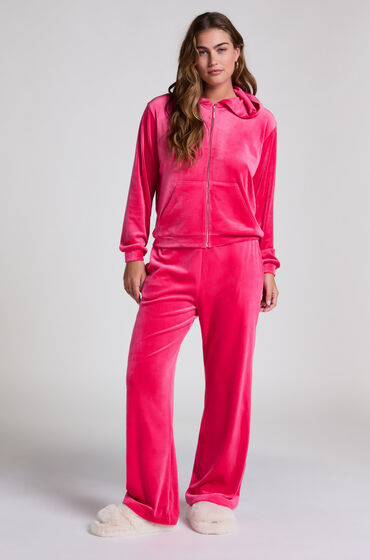 Hunkemöller Pyjamasbukser i velour pink