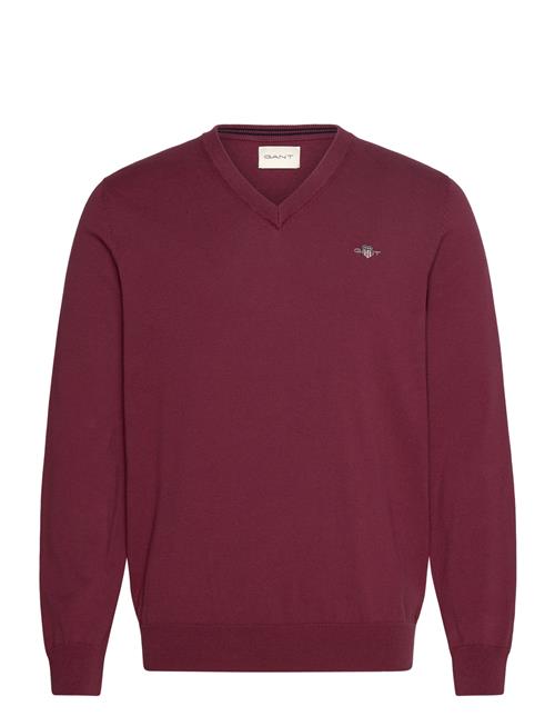 Classic Cotton V-Neck GANT Burgundy