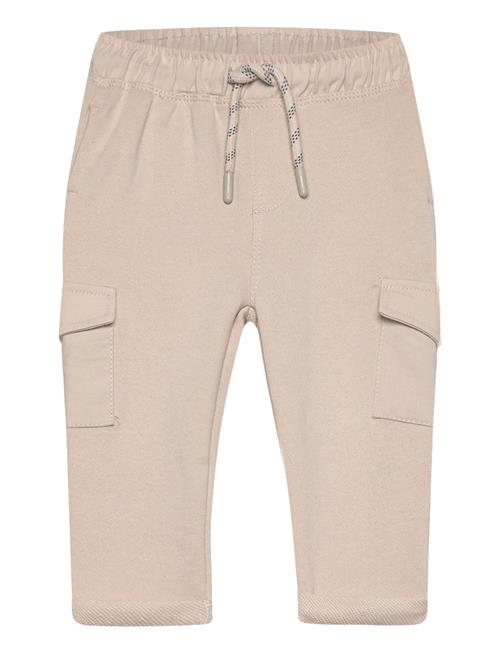 Cotton Jogger Cargo Trousers Mango Beige