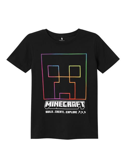 Se NAME IT Shirts 'Jinko Minecraft'  lilla / brandrød / sort / hvid ved About You