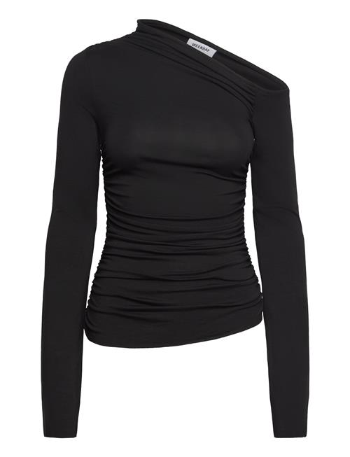 Weekday Drape Asymmetric Lyocell Top Weekday Black