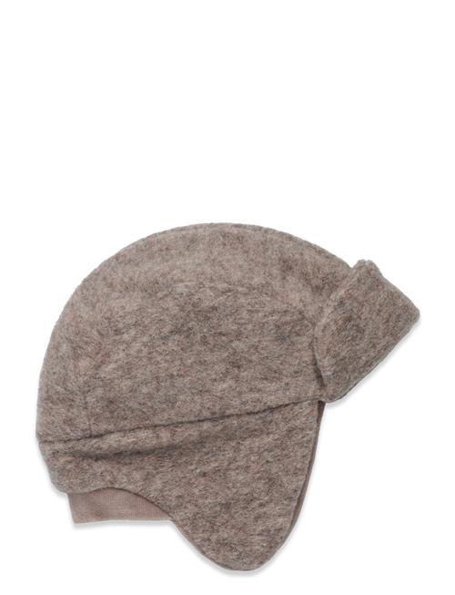 Hat Wool W. Velour Lining Huttelihut Beige