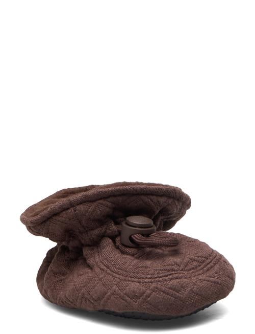 Cotton Jaquard Slippers Melton Brown