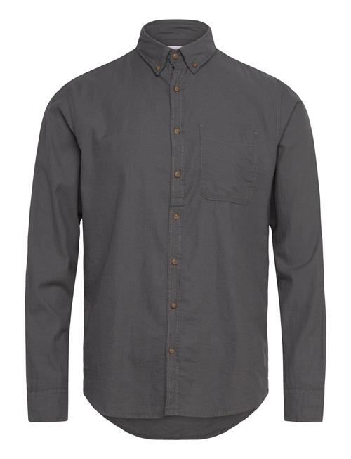 Slhslimowen-Brushed Shirt Ls D Selected Grey