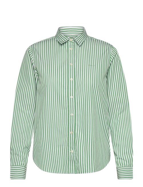 GANT Reg Classic Poplin Striped Shirt GANT Green