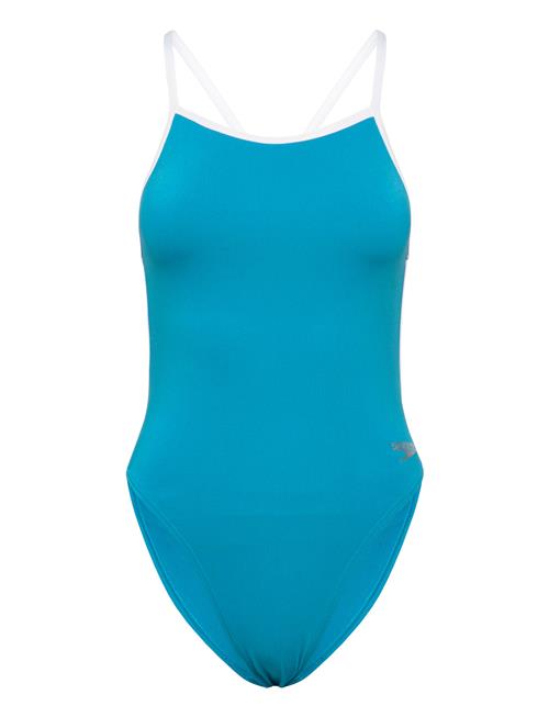 Womens Solid Vback Speedo Blue