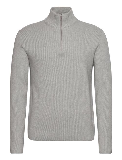 Half Zip Rib Knit Lindbergh Grey