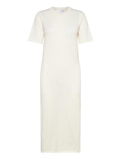Slfhelena 2/4 Knit Dress Selected White