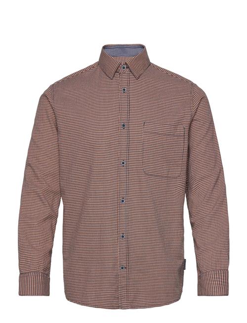 Tom Tailor Structured Shirt Tom Tailor Brown