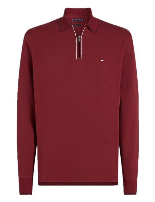 Ls Zip Rwb Detail Reg Polo Tommy Hilfiger Burgundy