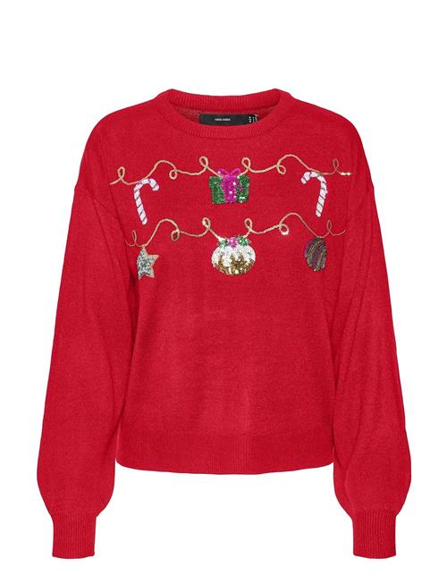 Vero Moda Vmnewgarland Ls O-Neck Pull. Xmas Vero Moda Red