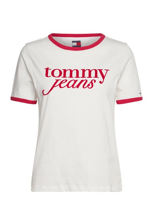 Tommy Jeans Tjw Rlx Script Ringer Tee Tommy Jeans White