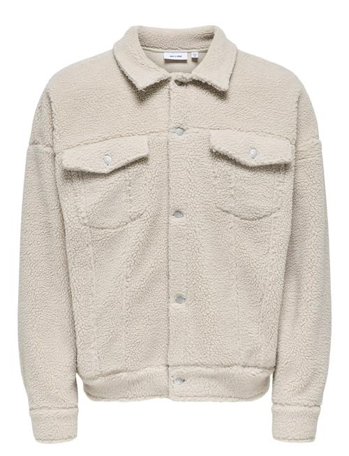 ONLY & SONS Onsdeacon Rlx Sherpa Overshirt Sweat Vd ONLY & SONS Cream