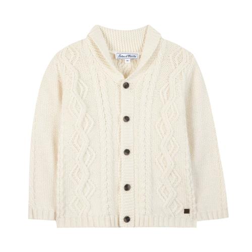 Tartine et Chocolat Cardigan i uld, cremefarvet |  | 8 years