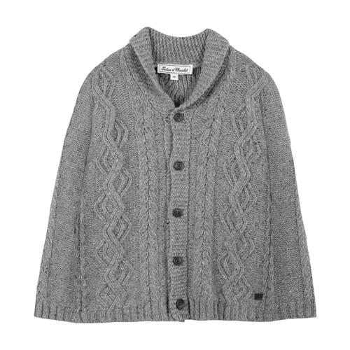 Tartine et Chocolat Uldstrikket vest gråblå strikket sweater | Blå | 8 years