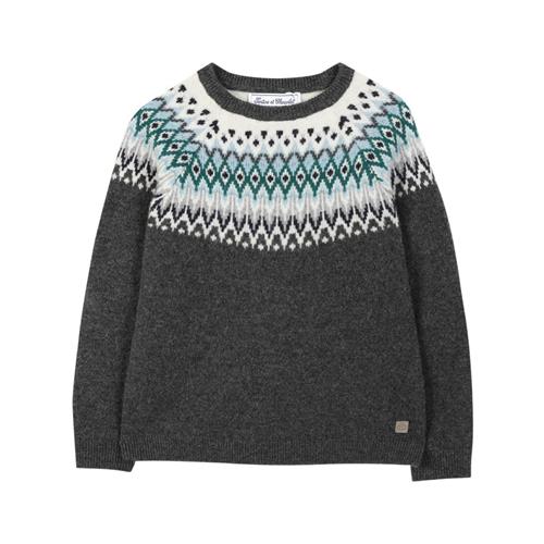 Tartine et Chocolat Uldstrikket sweater Heather antracitgrå | Grå | 6 years